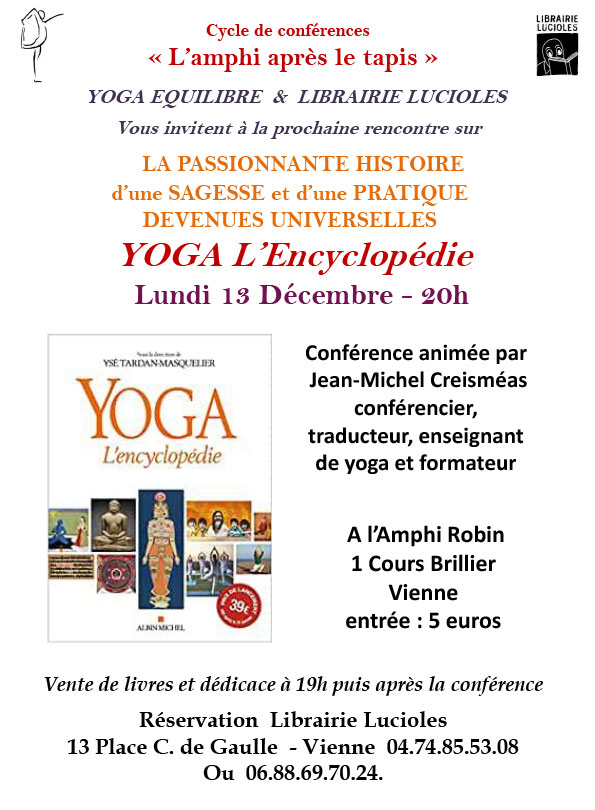 Présentation de “Yoga, l’encyclopédie” à Vienne